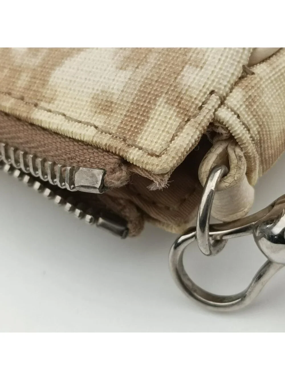 Dior Saddle Beige Canvas Flower Embroidery MC Shoulder